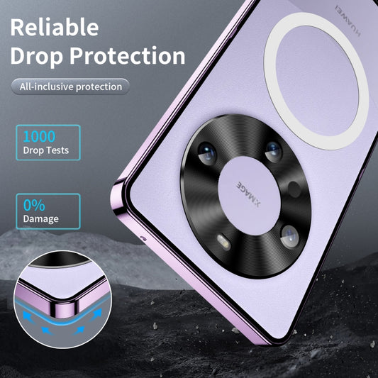 Huawei Mate 60 MagSafe Magnetic Frosted Metal Phone Case(Purple) - Huawei Cases by buy2fix | Online Shopping UK | buy2fix