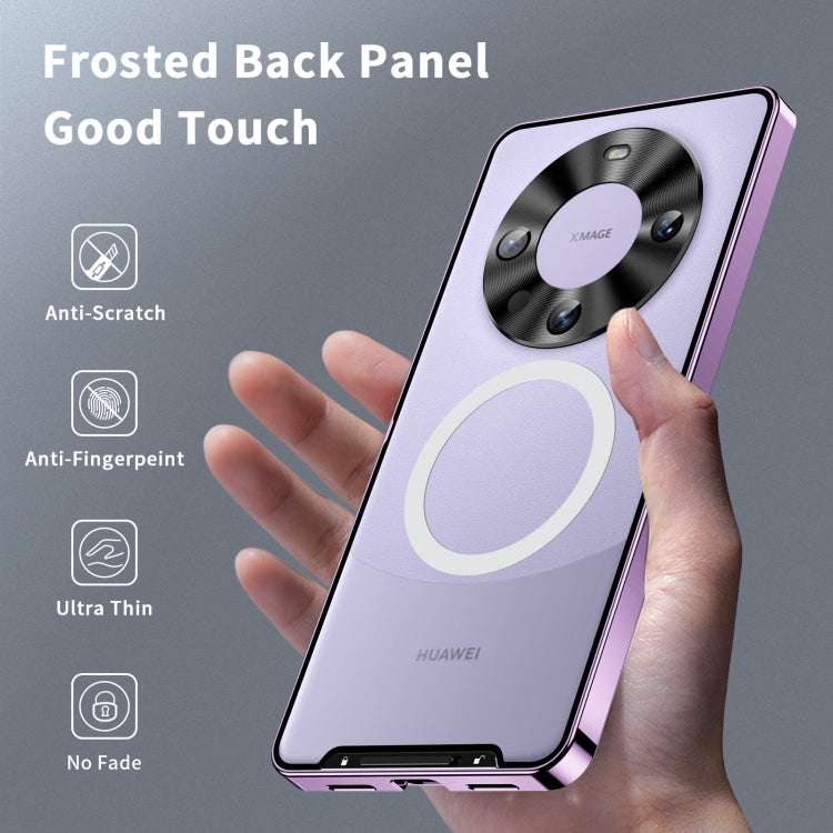 Huawei Mate 60 MagSafe Magnetic Frosted Metal Phone Case(Purple) - Huawei Cases by buy2fix | Online Shopping UK | buy2fix