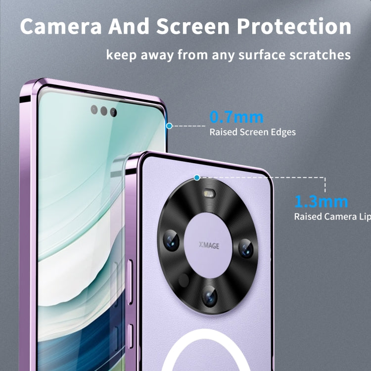 Huawei Mate 60 MagSafe Magnetic Frosted Metal Phone Case(Purple) - Huawei Cases by buy2fix | Online Shopping UK | buy2fix