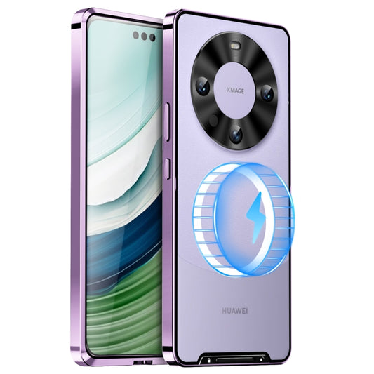 For Huawei Mate 60 Pro / Mate 60 Pro+ MagSafe Magnetic Frosted Metal Phone Case(Purple) - Huawei Cases by buy2fix | Online Shopping UK | buy2fix