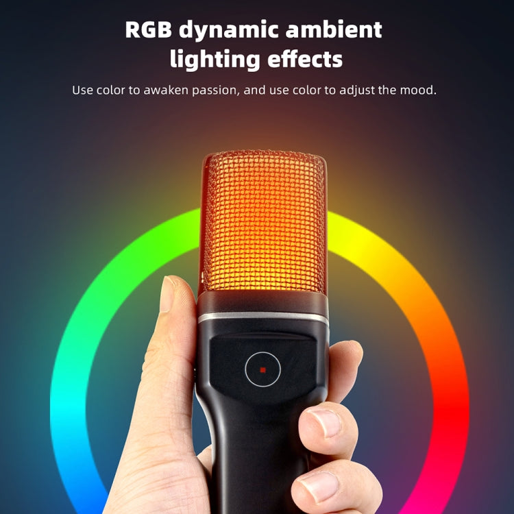 Yanmai SF-777W 2.4G Wireless Gaming Desktop Microphone with RGB Light & Blowout Net by Yanmai