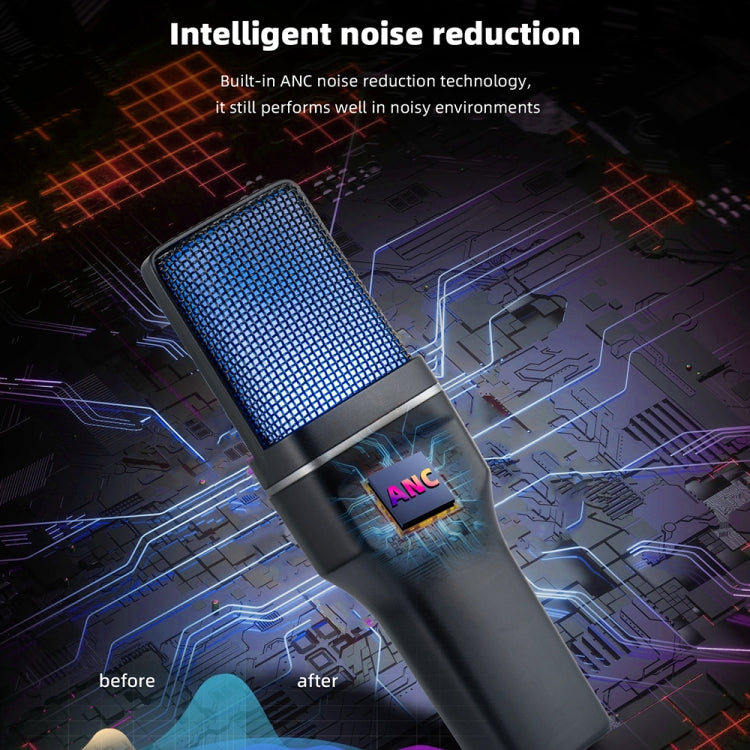 Yanmai SF-777W 2.4G Wireless Gaming Desktop Microphone with RGB Light & Blowout Net by Yanmai