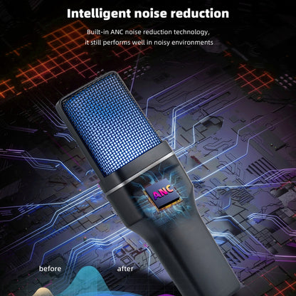 Yanmai SF-777W 2.4G Wireless Gaming Desktop Microphone with RGB Light & Blowout Net by Yanmai