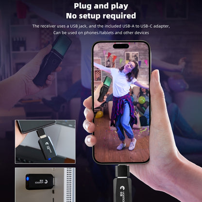 Yanmai SF-777W 2.4G Wireless Gaming Desktop Microphone with RGB Light & Blowout Net by Yanmai