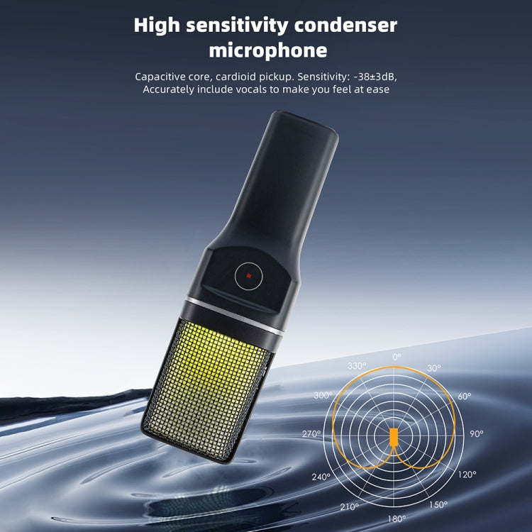 Yanmai SF-777W 2.4G Wireless Gaming Desktop Microphone with RGB Light & Blowout Net by Yanmai