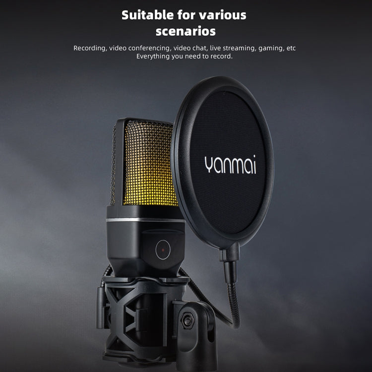 Yanmai SF-777W 2.4G Wireless Gaming Desktop Microphone with RGB Light & Blowout Net by Yanmai