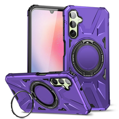 For Samsung Galaxy A54 5G MagSafe Magnetic Shockproof Phone Case with Ring Holder(Purple) by buy2fix