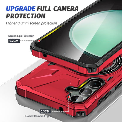 For Samsung Galaxy A15 MagSafe Magnetic Shockproof Phone Case with Ring Holder(Red) by buy2fix