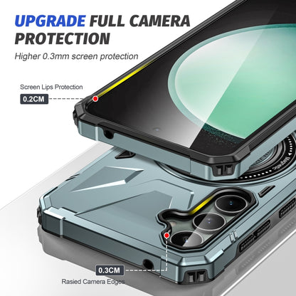 For Samsung Galaxy A15 MagSafe Magnetic Shockproof Phone Case with Ring Holder(Green) by buy2fix