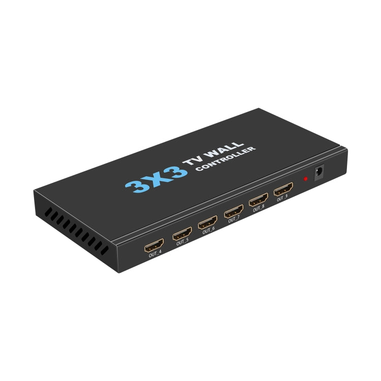 NK-330 3x3 4K 9 Screen HDMI DVI TV Video Wall Controller Splitter Multi Video Screen Processor Splicer, Plug Type:EU Plug(Black) - Splitter by buy2fix | Online Shopping UK | buy2fix