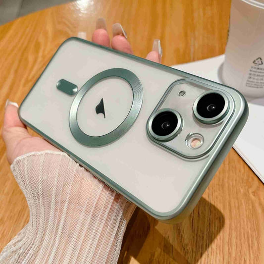 For iPhone 14 MagSafe Magnetic Frosted TPU Phone Case(Green) - iPhone 14 Cases by buy2fix | Online Shopping UK | buy2fix