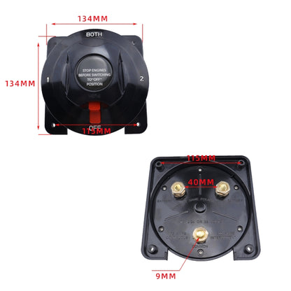 300A RV Yacht Power Off Switch 4 Speed Marine Power Protection Switch(Black) by buy2fix