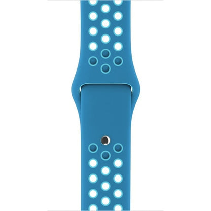 For Apple Watch Ultra 49mm&Watch Ultra 2 49mm / Series 9&8&7 45mm / SE 3&SE 2&6&SE&5&4 44mm / 3&2&1 42mm Sport Silicone Watch Band Standard Edition(Blue) - Watch Bands by buy2fix | Online Shopping UK | buy2fix