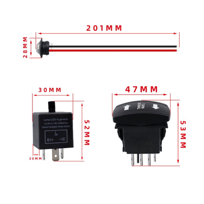 CP-4332 ATV UTV SXS Turn Signal Light Horn Wire Harness Kit - Car Light Accessories by buy2fix | Online Shopping UK | buy2fix