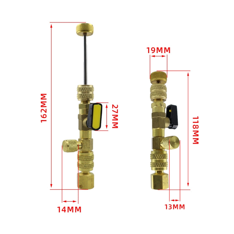 13pcs / Set Air Conditioning Valve Core Disassembly Tool with Rrepair Wrench & Valve Core - Air Conditioning System by buy2fix | Online Shopping UK | buy2fix
