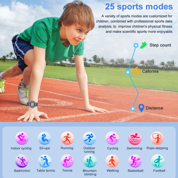 HT19 1.2 inch Round Screen IP68 Children Smart Watch, Support Sleep Monitoring(Blue) by buy2fix