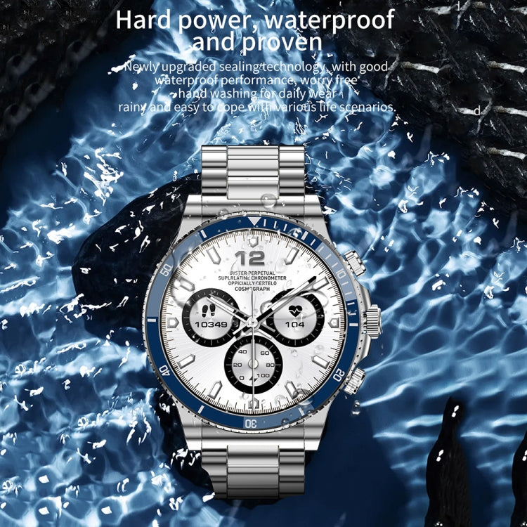 L67 Pro 1.53 inch Steel Band Smart Watch, Support Sleep / Heart Rate Monitoring(Silver) by buy2fix