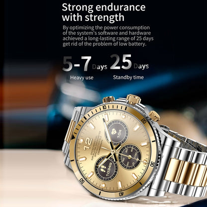 L67 Pro 1.53 inch Steel Band Smart Watch, Support Sleep / Heart Rate Monitoring(Silver) by buy2fix