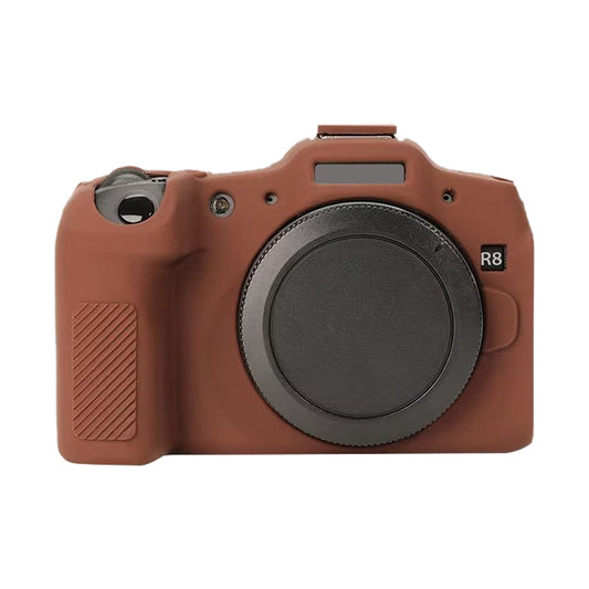 For Canon EOS R8 Soft Silicone Protective Case(Coffee) by buy2fix