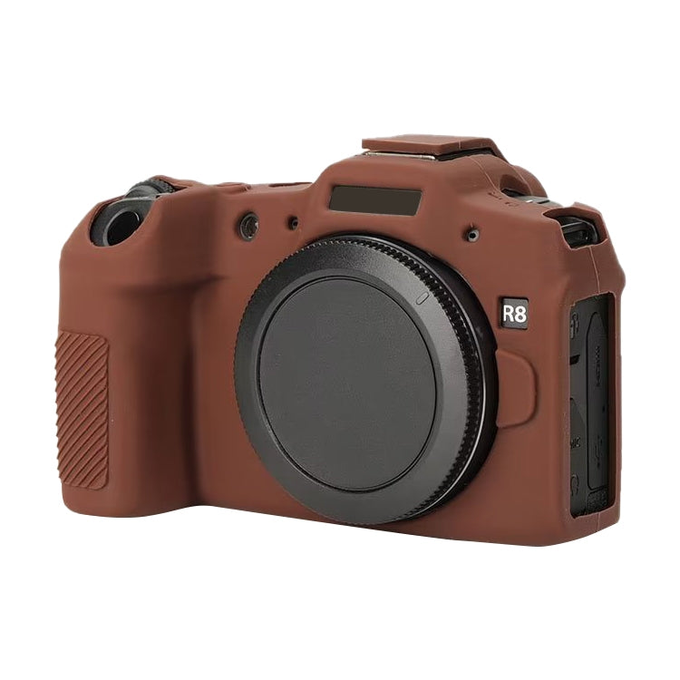 For Canon EOS R8 Soft Silicone Protective Case(Coffee) by buy2fix
