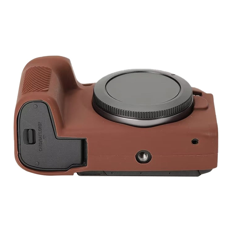 For Canon EOS R8 Soft Silicone Protective Case(Coffee) by buy2fix