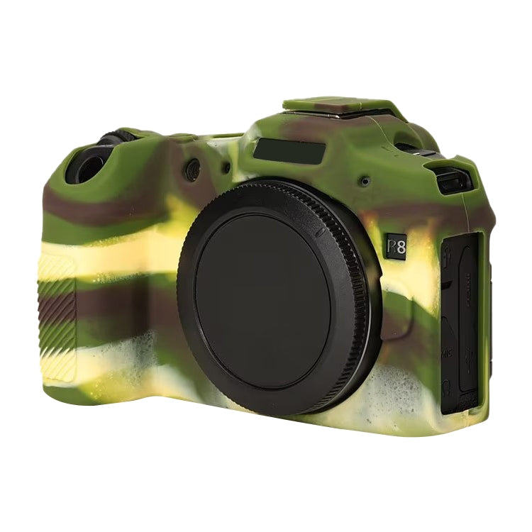 For Canon EOS R8 Soft Silicone Protective Case(Camouflage) by buy2fix