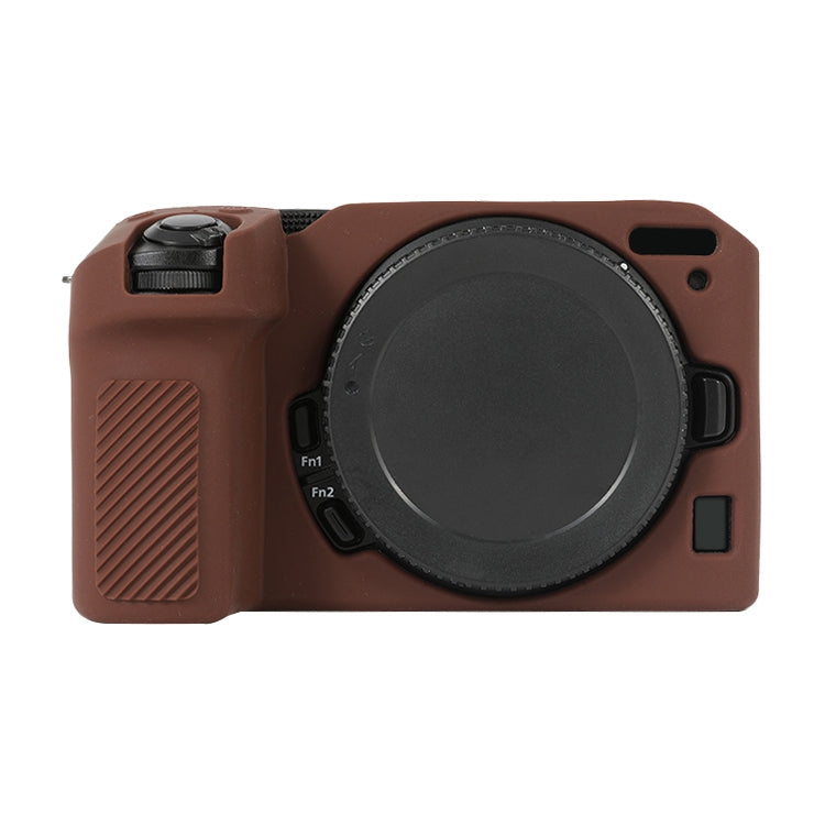 For Nikon Z 30 Soft Silicone Protective Case with Lens Cover(Coffee) by buy2fix