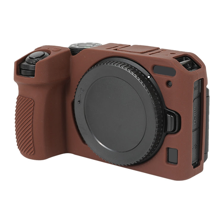 For Nikon Z 30 Soft Silicone Protective Case with Lens Cover(Coffee) by buy2fix