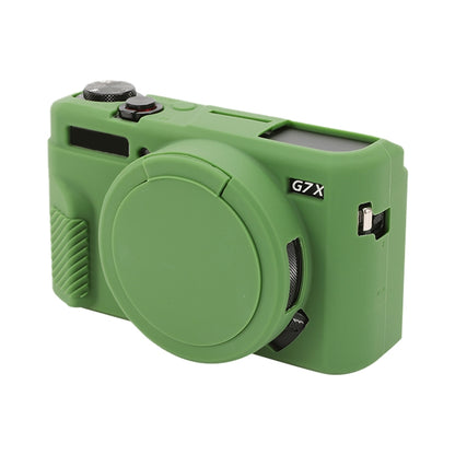 For Canon PowerShot G7 X Mark II / G7X2 Soft Silicone Protective Case with Lens Cover(Green) by buy2fix