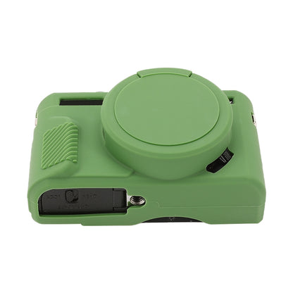 For Canon PowerShot G7 X Mark II / G7X2 Soft Silicone Protective Case with Lens Cover(Green) by buy2fix