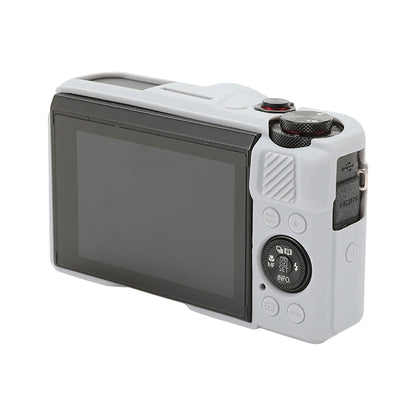 For Canon PowerShot G7 X Mark II / G7X2 Soft Silicone Protective Case with Lens Cover(Grey) by buy2fix