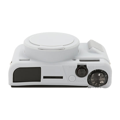 For Canon PowerShot G7 X Mark II / G7X2 Soft Silicone Protective Case with Lens Cover(Grey) by buy2fix