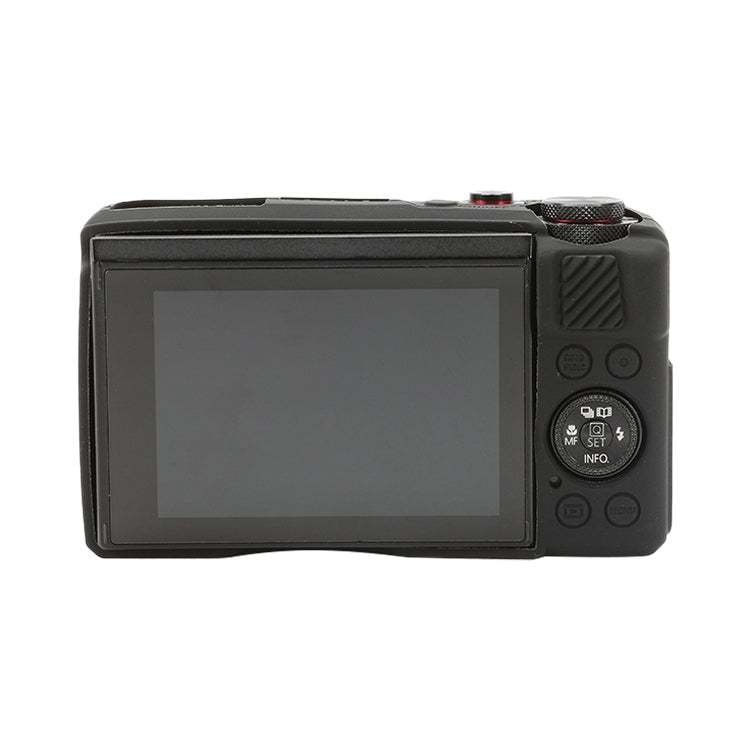 For Canon PowerShot G7 X Mark II / G7X2 Soft Silicone Protective Case with Lens Cover(Black) - Protective Case by buy2fix | Online Shopping UK | buy2fix