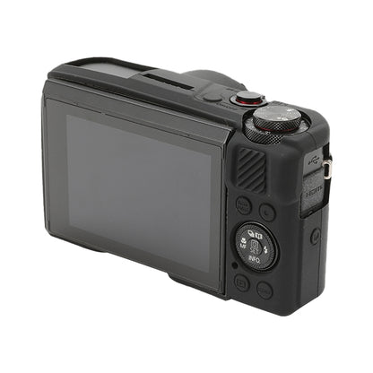 For Canon PowerShot G7 X Mark II / G7X2 Soft Silicone Protective Case with Lens Cover(Black) - Protective Case by buy2fix | Online Shopping UK | buy2fix