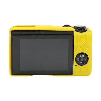 For Canon PowerShot G7 X Mark II / G7X2 Soft Silicone Protective Case with Lens Cover(Yellow) by buy2fix