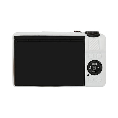 For Canon PowerShot G7 X Mark II / G7X2 Soft Silicone Protective Case with Lens Cover(White) by buy2fix