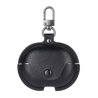 For Huawei FreeBuds Pro 3 / Pro 4 Business Leather Earphone Protective Case with Hook(Black) - Huawei Earphone Case by buy2fix | Online Shopping UK | buy2fix