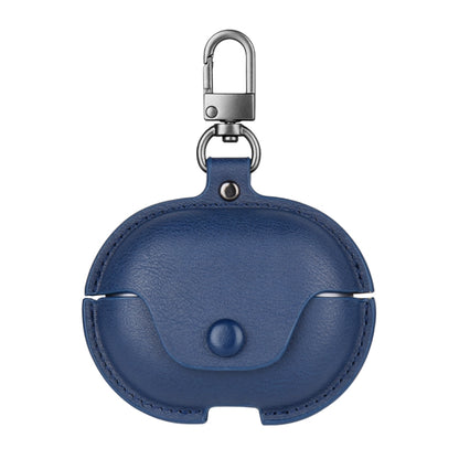 For Huawei FreeBuds Pro 3 / Pro 4 Business Leather Earphone Protective Case with Hook(Blue) - Huawei Earphone Case by buy2fix | Online Shopping UK | buy2fix