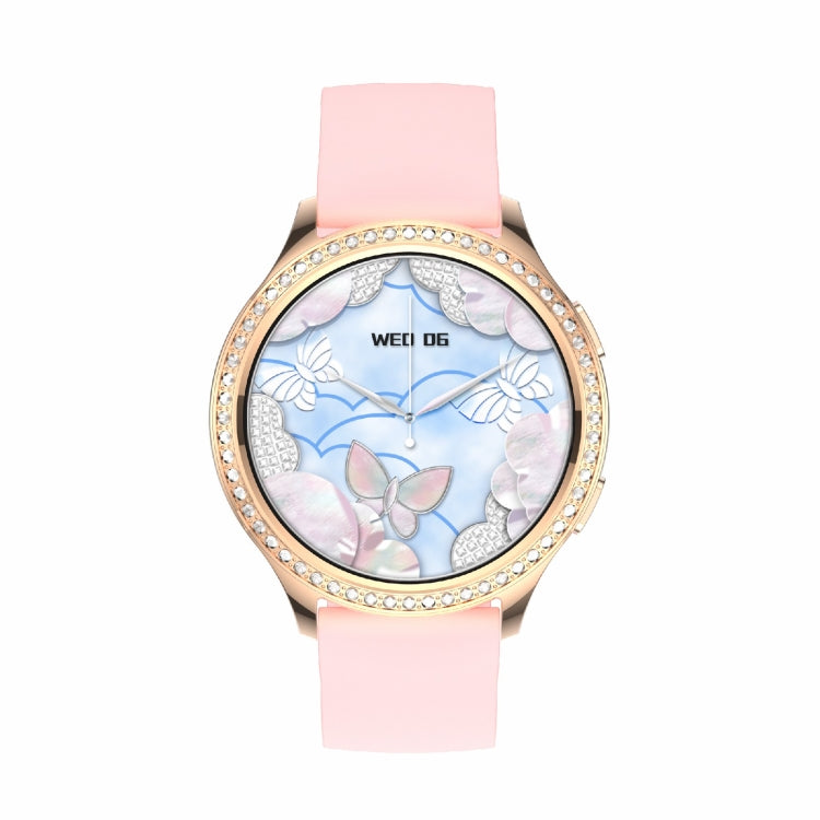 AK53 IP67 BT5.2 1.32inch Smart Watch Support Voice Call / Health Monitoring, Style:Silicone Strap(Gold) by buy2fix