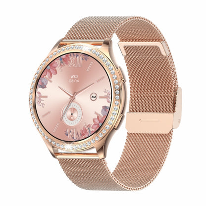 AK53 IP67 BT5.2 1.32inch Smart Watch Support Voice Call / Health Monitoring, Style:Steel Mesh Strap(Gold) by buy2fix