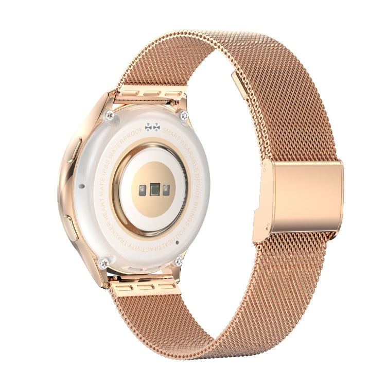 AK53 IP67 BT5.2 1.32inch Smart Watch Support Voice Call / Health Monitoring, Style:Steel Mesh Strap(Gold) by buy2fix