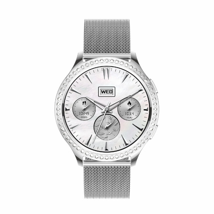 AK53 IP67 BT5.2 1.32inch Smart Watch Support Voice Call / Health Monitoring, Style:Steel Mesh Strap(Silver) by buy2fix