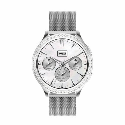 AK53 IP67 BT5.2 1.32inch Smart Watch Support Voice Call / Health Monitoring, Style:Steel Mesh Strap(Silver) by buy2fix