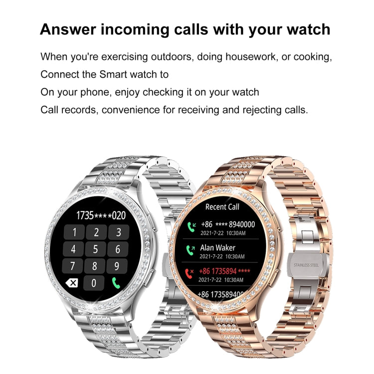 AK53 IP67 BT5.2 1.32inch Smart Watch Support Voice Call / Health Monitoring, Style:Steel Mesh Strap(Gold) by buy2fix