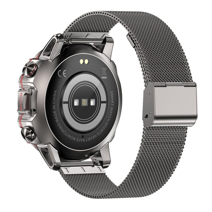 AK56 IP67 BT5.1 1.43inch Smart Watch Support Voice Call / Health Monitoring, Style:Steel Mesh Strap(Silver) by buy2fix