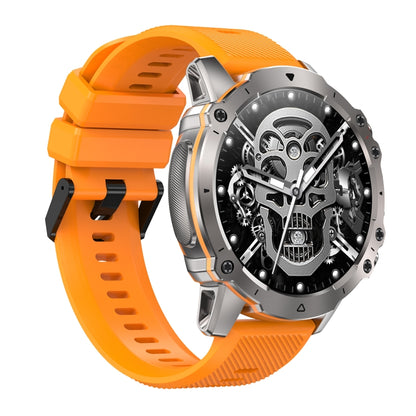 AK56 IP67 BT5.1 1.43inch Smart Watch Support Voice Call / Health Monitoring, Style:Silicone Strap(Orange) by buy2fix