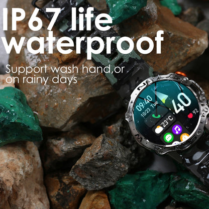 K59 IP67 BT5.0 1.43inch Smart Watch Support Voice Call / Sleep Detection(Orange) by buy2fix