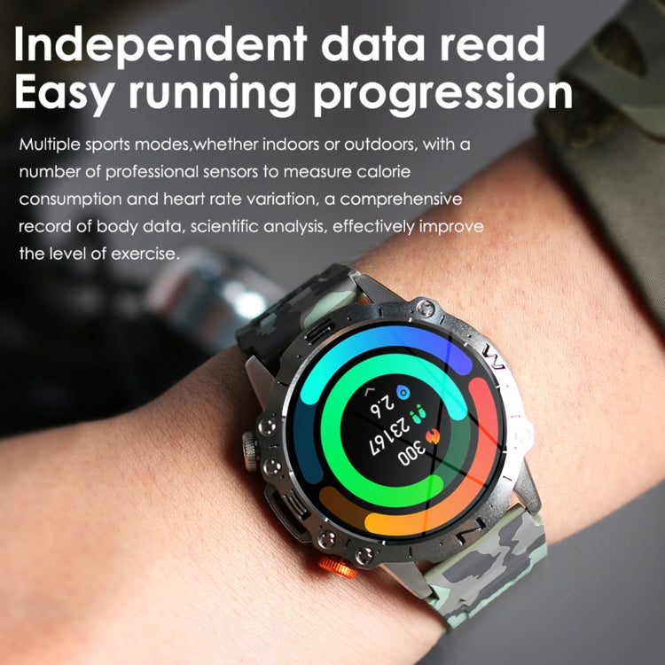 K59 IP67 BT5.0 1.43inch Smart Watch Support Voice Call / Sleep Detection(Orange) by buy2fix