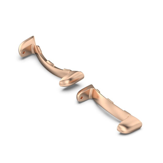 For Google Pixel Watch 2 1 Pair Stainless Steel Metal Watch Band Connector(Rose Gold) by buy2fix