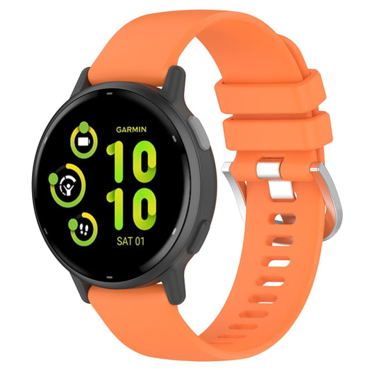 For Garmin vivoactive 5 / Active 5 20mm Silicone Watch Band(Orange) - Watch Bands by buy2fix | Online Shopping UK | buy2fix